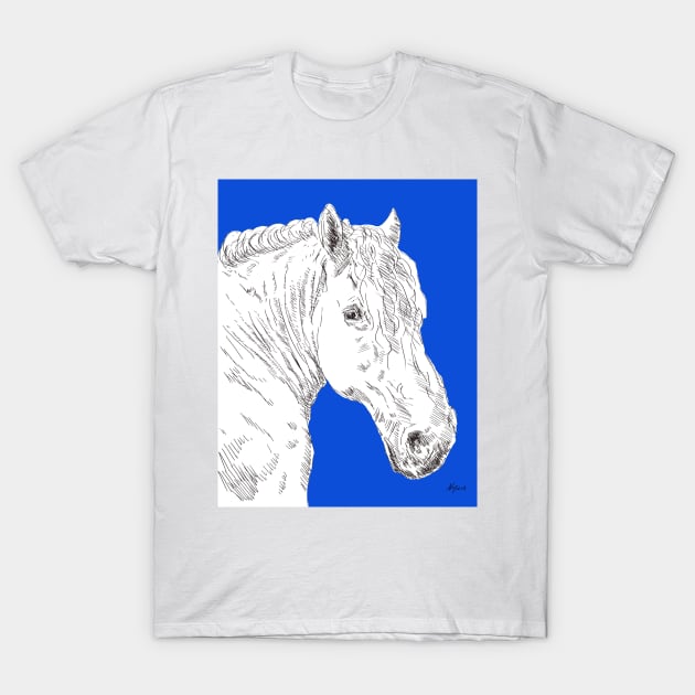 Horse blue T-Shirt by NYWA-ART-PROJECT